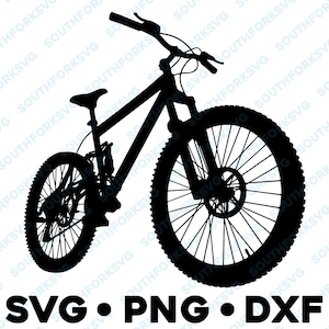 Mountain Bike Biker Bicicletta Biking SVG PNG DXF grafica vettoriale Cut File design digitale clip art mountain bike bici da strada a scatto fisso per bambini sport