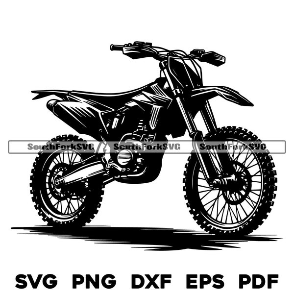 Dirt Bike Design Files | svg png dxf eps pdf | vector graphic design cut print dye sub laser engrave digital files commercial use