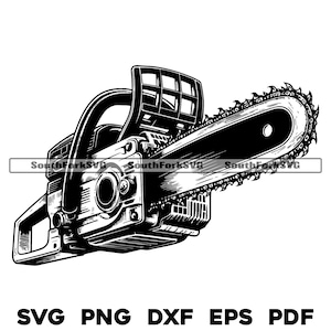 Kettensäge-Designdateien | svg png dxf eps pdf | Vektorgrafik Datei Laser Clip Art schneiden | sofortiger digitaler Download kommerzielle Nutzung