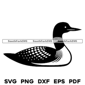 Simple Loon Bird svg png dxf eps pdf | vector graphic design cut print dye sub laser engrave cnc digital files commercial use