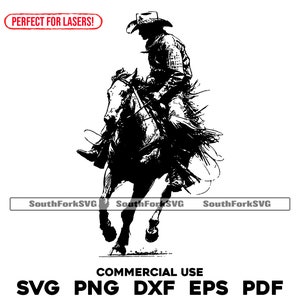 Arquivo de gravação a laser Rodeo Rider | svg png dxf eps pdf | design gráfico vetorial transparente corte impressão sublimação de tinta uso comercial