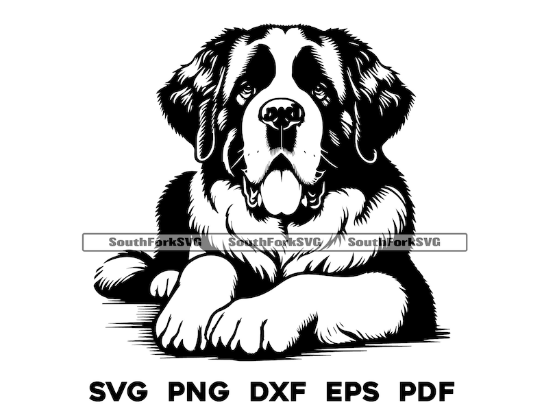 Bernhardiner Design svg png dxf eps pdf Vektor Grafik geschnitten Datei