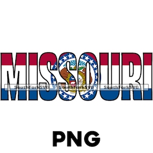 Missouri State Flag Name Design | PNG ONLY | graphic design print dye sublimation | instant digital download commercial use