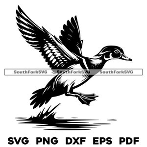 Fliegende Holz Ente Wasser Landung svg png dxf eps pdf | Vektorgrafik Design Cut Print Dye sub Laser gravieren Cnc digitale Dateien Kommerzielle Nutzung