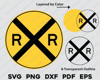 May include: A yellow circle with a black diagonal cross and the letters "R" on each side. The circle is outlined in black. The image is layered by colour and includes a transparent outline.