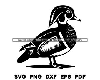 Standing Wood Duck svg png dxf eps pdf | vector graphic design cut print dye sub laser engrave cnc digital files commercial use