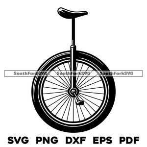 Archivos de diseño de monociclo / svg png dxf eps pdf / diseño gráfico vectorial transparente corte impresión tinte sub láser grabar archivos uso comercial