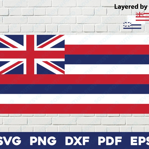 Hawaii State Flag svg png dxf pdf eps vector graphic design digital file U.S. 50 State Flags USA America United States Flags