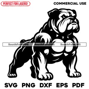 Bulldog Middle High School Sports Team Mascot  | svg png dxf eps pdf | vector graphics design cut print dye sub laser digital files
