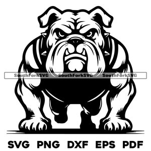 ブルドッグ中学校高校スポーツチームマスコット | svg png dxf eps pdf | ベクターグラフィックデザインカットプリントダイサブレーザーデジタルファイル