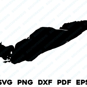 Lago Erie Mapa Forma Silueta svg png dxf pdf eps vector diseño gráfico corte grabado archivo láser imagen barco lago casa