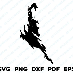 East Grand Lake Maine Karte Form Silhouette Umriss svg png dxf pdf eps Vektorgrafik Schnitt Gravur Laserdatei Farbstoffbild