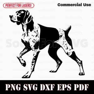 German Shorthaired Pointer svg png dxf eps pdf | vector graphic cut file laser clip art | instant download commercial use