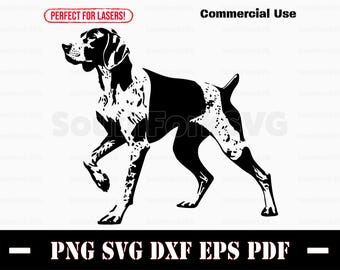 German Shorthaired Pointer svg png dxf eps pdf | vector graphic cut file laser clip art | instant download commercial use