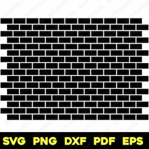 Brick Wall Design Pattern 1 | svg png dxf eps pdf | vector graphic design cut print laser engrave digital files commercial use
