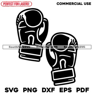 Arquivos de design de luvas de boxe | svg png dxf eps pdf | design gráfico vetorial transparente corte impressão sublimação de tinta gravação a laser arquivos uso comercial
