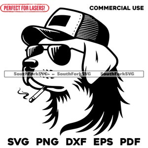 Cappello da camionista Labrador Retriever Mullet svg png dxf eps pdf / grafica vettoriale design taglio stampa dye sub laser cnc file digitali uso commerciale