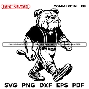 Bulldog Middle High School Sports Team Mascot / svg png dxf eps pdf / diseño de gráficos vectoriales corte impresión tinte sub láser archivos digitales