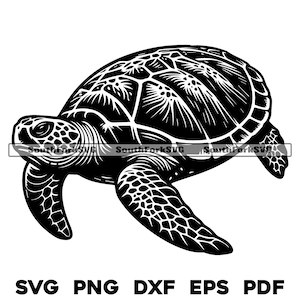 Meeresschildkröte Design 2 | svg png dxf eps pdf | Vektorgrafik Design Cut Print Dye sub Laserschnitt digitale Dateien Kommerzielle Nutzung