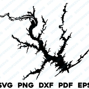 High Rock Lake Caroline du Nord carte forme Silhouette svg png dxf pdf eps graphisme vectoriel coupe gravure fichier laser image bateau lac