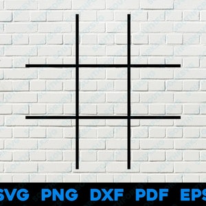 Tic Tac Toe gioco da tavolo svg png dxf eps pdf progettazione grafica Cut File laser incide stampa tick tack toe bambini giochi per bambini artigianato divertimento