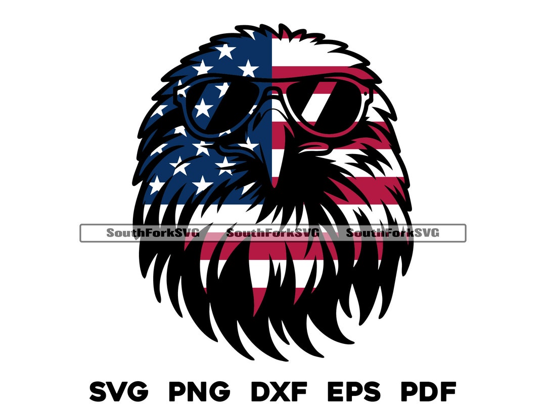 Bald Eagle American Flag USA Design | Svg Png Dxf Eps Pdf | Vector ...