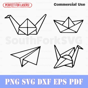 Einfache Origami Doodles Bundle svg png dxf eps pdf | kommerzielle Nutzung
