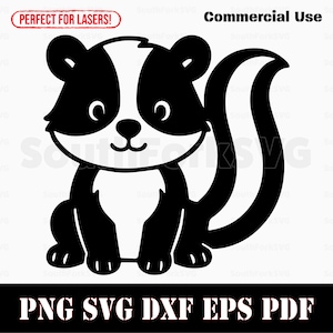Cute Baby Skunk svg png dxf eps pdf | vector graphic design cut print dye sub laser engrave files stencil commercial use instant download