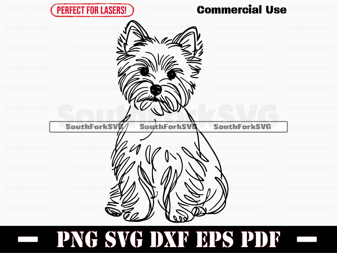 West Highland White Terrier Dog Line Art | Svg Png Dxf Eps Pdf | Vector ...