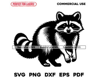 Design de guaxinim svg png dxf eps pdf | design de gráficos vetoriais corte impressão sublimação de tinta gravação a laser arquivos digitais uso comercial