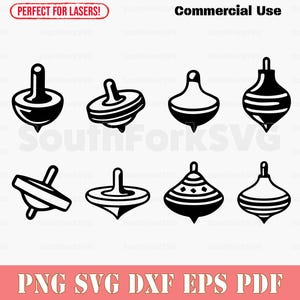 Simple Spinning Top Bundle Svg Png Dxf Eps Pdf | Vector Graphic Cut ...
