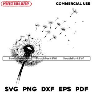 Paardebloem lasergraveren bestanden svg png dxf eps pdf | vector grafisch ontwerp knippen print dye sub digitale bestanden commercieel gebruik