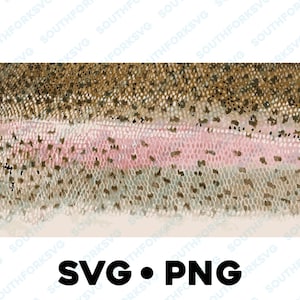 Rainbow Trout Skin Pattern SVG PNG rainbow brook brown trout fly fishing design vector fishing hunting outdoors 4