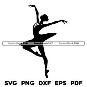 Ballerinadans svg png dxf eps pdf | lasergravyr skära utskriftsfiler vektorgrafik clipart omedelbar digital nedladdning kommersiellt bruk