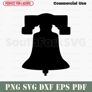 Silhueta do Sino da Liberdade svg png dxf pdf eps | corte gráfico vetorial transparente impressão sublimação laser arquivos digitais uso comercial