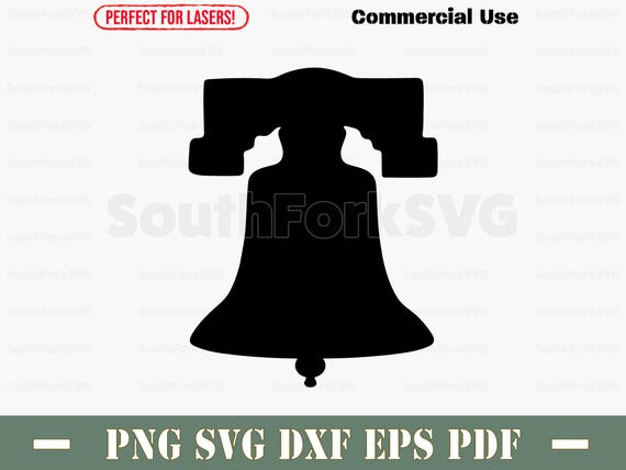 Liberty Bell Silhouette Svg Png Dxf Pdf Eps | Transparent Vector