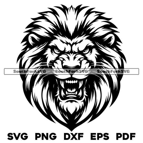 Lion Middle High School Sports Team Mascot  | svg png dxf eps pdf | vector graphics design cut print dye sub laser digital files