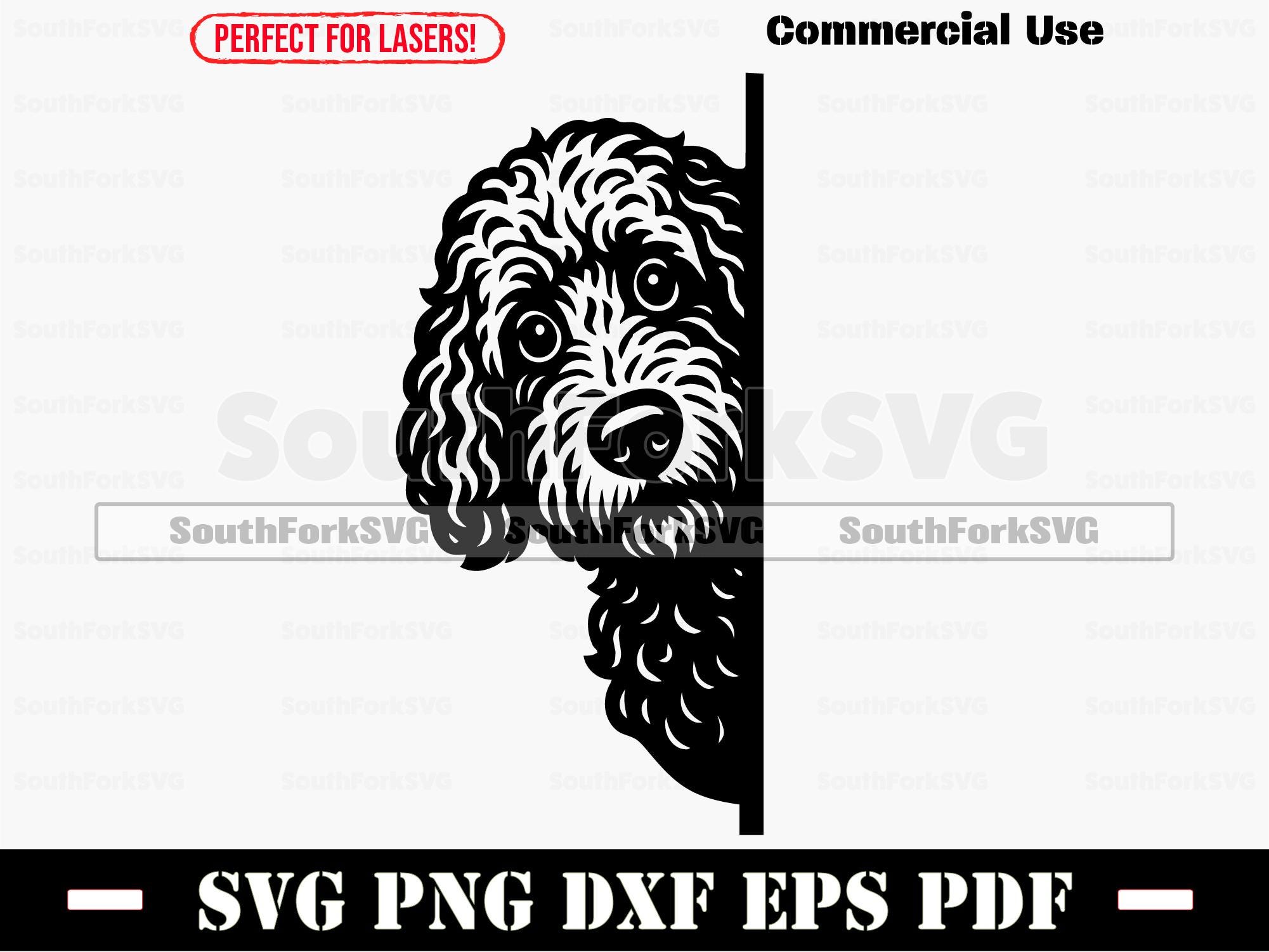 Peering Peeking Labradoodle Dog Svg Png Dxf Eps Pdf | Vector Graphic ...