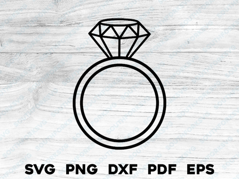 Round Rings Outline Wedding Ring Outline | Svg Png Dxf Eps Pdf | Vector Graphic Cut File ...