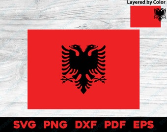 アルバニア国旗 双頭の鷲の紋章 シルエット、DXF、PNG - Etsy 日本
