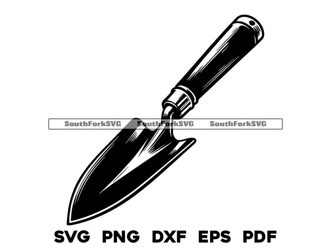 Gardening Trowel Design Files Svg Png Dxf Eps Pdf Transparent Vector