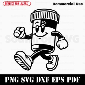ハッピーピルボトル svg png dxf pdf eps | ベクターグラフィックデザイン カットプリント ダイサブレーザー彫刻 デジタルファイル 商用利用