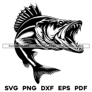 Zander Springen 6 | svg png dxf eps pdf | transparente Vektorgrafik Design Cut Print Dye sub Laser graviert Dateien Kommerzielle Nutzung