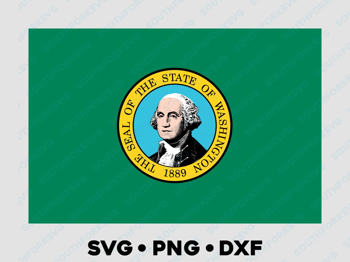 Washington State Flag Svg Png Dxf Vector Graphic Design Etsy