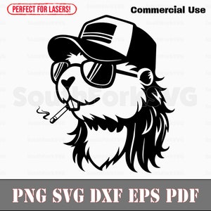 Beaver Mullet Trucker Hat svg png dxf eps pdf | vector graphic design cut print dye sub laser engrave cnc digital files commercial use