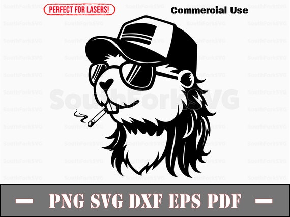 Beaver Mullet Trucker Hat Svg Png Dxf Eps Pdf | Vector Graphic Design Cut  Print Dye Sub Laser Engrave Cnc Digital Files Commercial Use