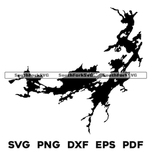 Mapa del lago Ontario, Canadá, silueta, forma, svg, png, dxf, pdf, eps, diseño gráfico vectorial, corte, grabado, archivo láser, imagen, casa de botes