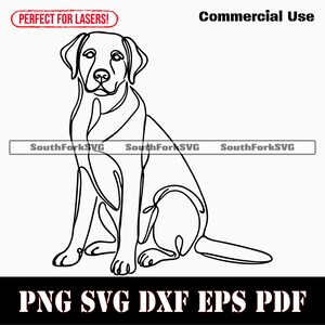 Labrador Retriever Minimal Line Art Svg Png Dxf Eps Pdf | Vector ...