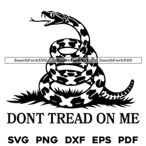 Vlag van Gadsden van de ratelslang 'Betreed niet op mij' | svg png dxf eps pdf | vector grafisch ontwerp gesneden print dye sub laser bestanden commercieel gebruik