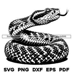 Fauchende Schlange Design | svg png dxf eps pdf | Vektorgrafik Datei Laser Clip Art schneiden | sofortiger digitaler Download kommerzielle Nutzung